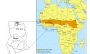 Map of Africa showing the 