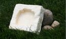 Photo of biodegradable packaging material, made from mushroom and agricultural waste.