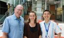 Photo of researchers at the University of Melbourne who are developing flexible electronics.