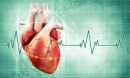 Human heart surrounded by electrical orb.