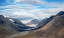 Photo of Quttinirpaaq National Park, which is dominated by glaciers and tundra vegetation.