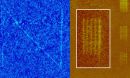 The new nanofountain probe produced these patterns; features are as thin as 40 nanometers
