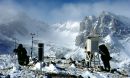 Researchers register high-elevation snowfall on top a snowy mountain in Colorado.