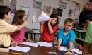 Students test for sound during a science experiment