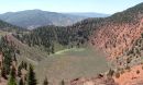 Crater of Dotsero volcano, a monogenetic volcano that erupted in Colorado about 4,000 years ago.