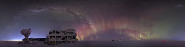 Astronomical experiments at geographical South Pole