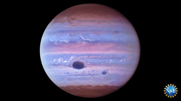 Hubble ultraviolet image of Jupiter