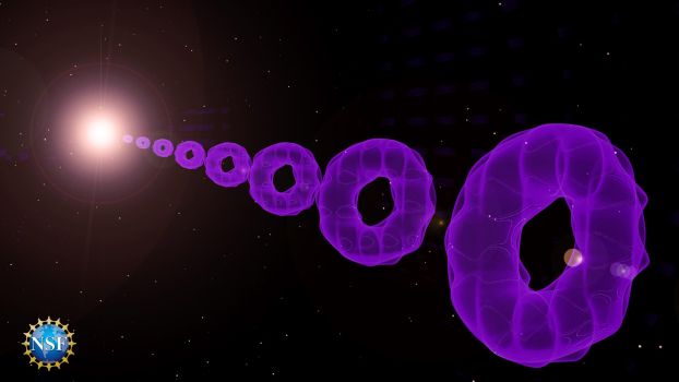 An expanding, ring-shaped cloud of atoms shares several striking features with the early universe.