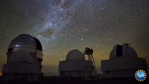 Blanco 4 meter telescope with Milky Way