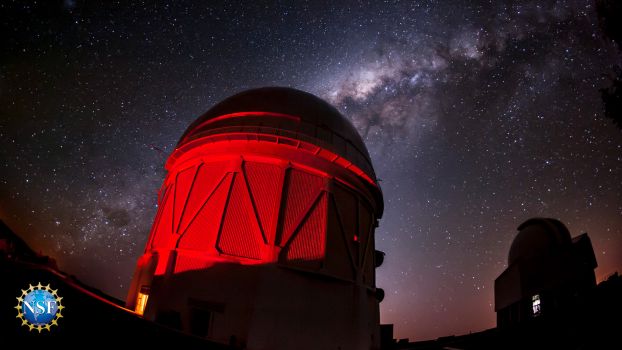 The Blanco Telescope dome at the Cerro Tololo Inter-American Observatory in Chile, where the Dark Energy Camera used for the recently completed Dark Energy Survey was housed.