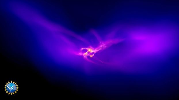 abstract purple smoky colors