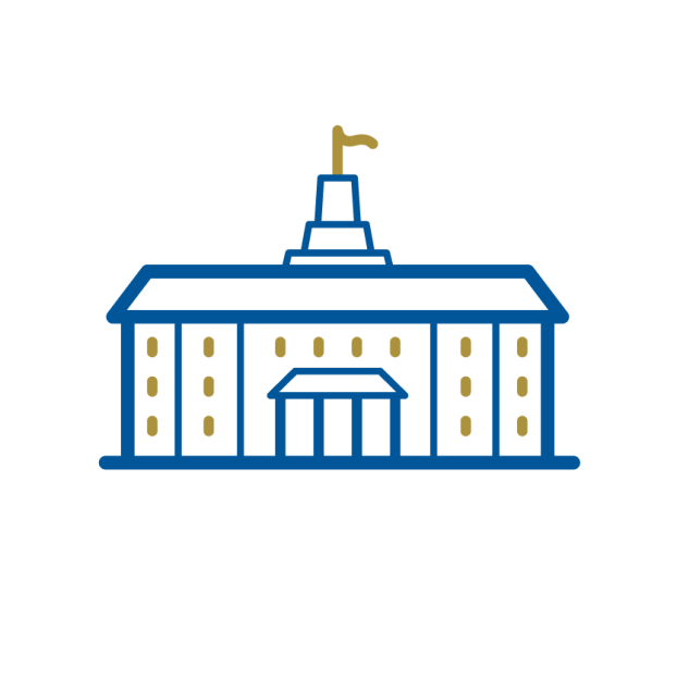 Simple illustration of a university building