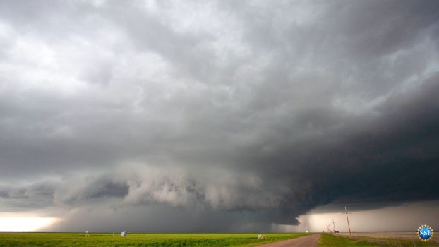 Image of huge storm cloud in distance.