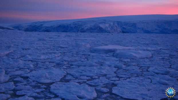 ice harbor in Palmer Station Antarctica