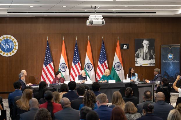 First Lady Dr. Jill Biden and Indian Prime Minister Narendra Modi visit NSF on June 21, 2023