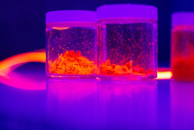 Quantum dots glow under ultraviolet light