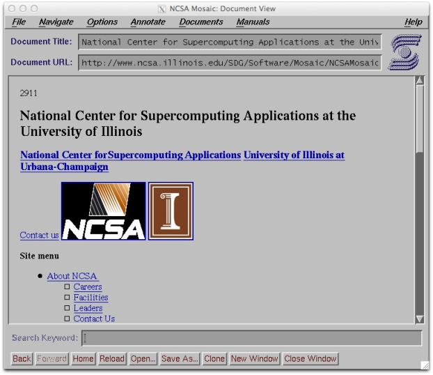 Screenshot of a 1990s-era web browser.