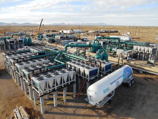 The pipes, tanks and other buildings and equipment that comprise a geothermal energy facility.