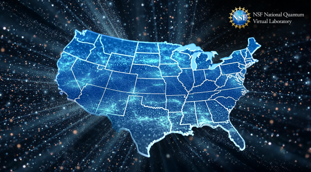 abstract of the United States visual with blue colors