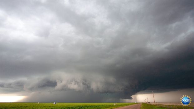Image of huge storm cloud in distance.