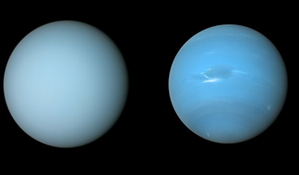 Astronomers have explained why Uranus is lighter in color than Neptune.