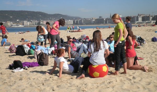 teens at the beach