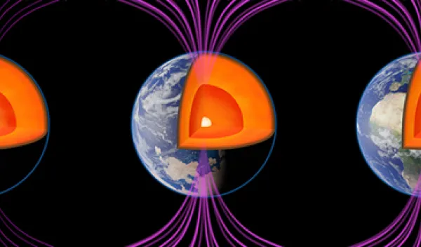 graphic of earth and it's core