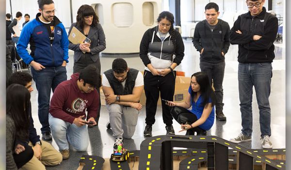 Engineering at Wright students and faculty are optimizing a robot performance to traverse a robotics’ track.