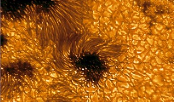zoomed in sun spot
