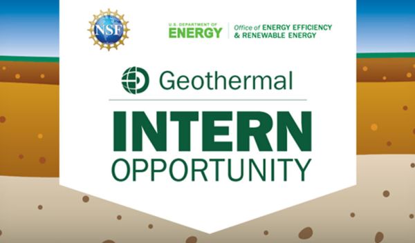 NSF and DOE partner on geothermal internship opportunity banner