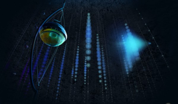 neutrino interacting with polar ice