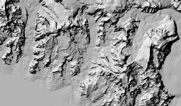 aerial view of polar region