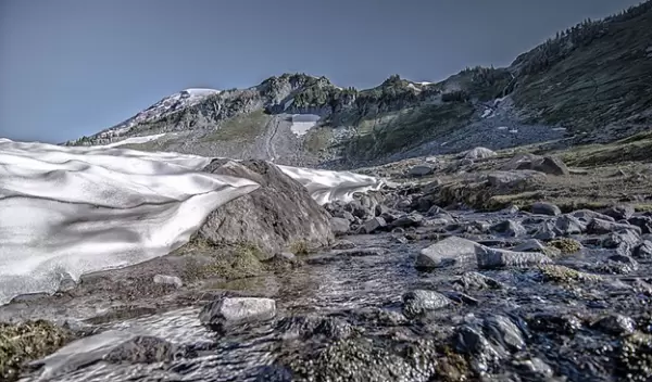 Snow covered mountains