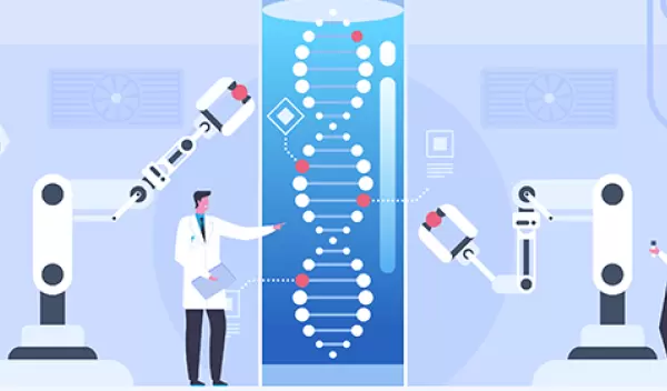 illustration of scientists working
