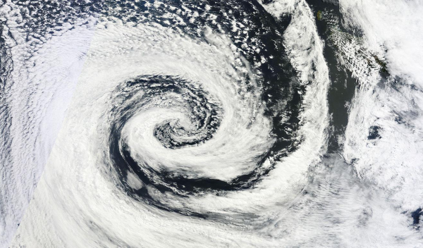 cyclone from aerially