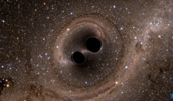 two converging black holes