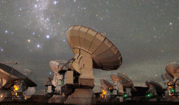 The antennas of the Atacama Large Millimeter/submillimeter Array (ALMA) scrutinize the mysteries of the universe 24 hours a day.