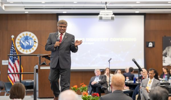 Dr. Panch speaks at NSF's 2023 Industry Convening.