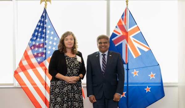 At NSF headquarters, the Director also welcomed Juliet Gerrard, chief science adviser to the prime minister of New Zealand