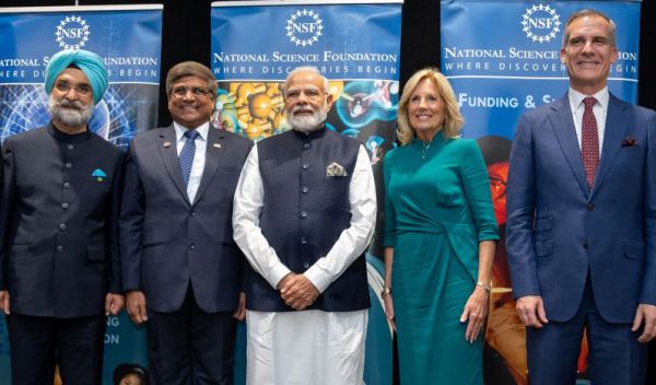 NSF Director Panchanathan had the honor of hosting First Lady Dr. Jill Biden and Indian Prime Minister Narendra Modi at NSF headquarters.
