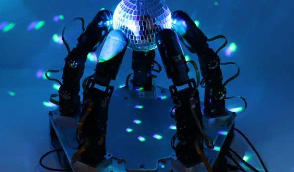 Using a sense of touch, a robot hand can manipulate in the dark or in difficult lighting conditions.