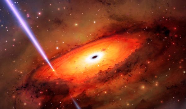 Artistic illustration of a gamma-ray burst