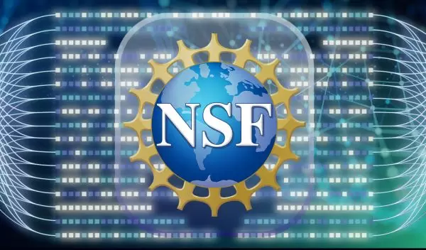 abstract banner with NSF logo