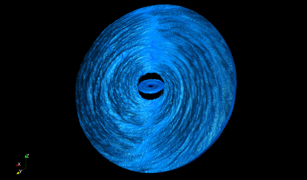 By dragging space-time, supermassive black holes can rip apart the violent whirlpool of debris, or accretion disks, that encircle them.
