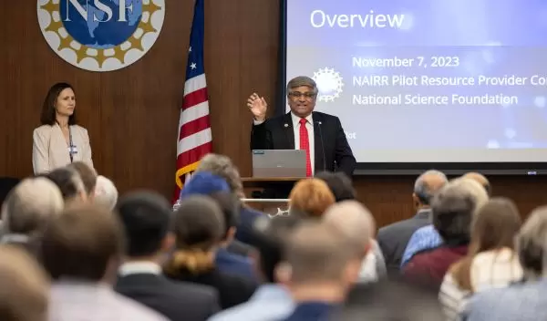 NSF hosted the National Artificial Intelligence Research Resource (NAIRR) Pilot Convening on November 7, 2023. NAIRR aims to establish a national cyberinfrastructure that democratizes access to resources and tools necessary for artificial intelligence (AI).