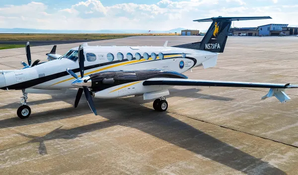 University of Wyoming King Air Research Aircraft, on the ground