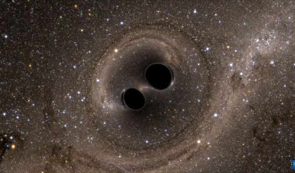 two converging black holes