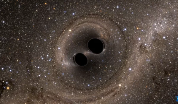 two converging black holes