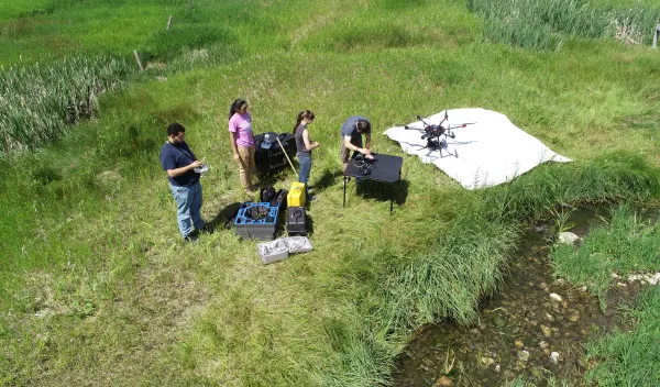 UAV with hyperspectral imaging at Montana State University