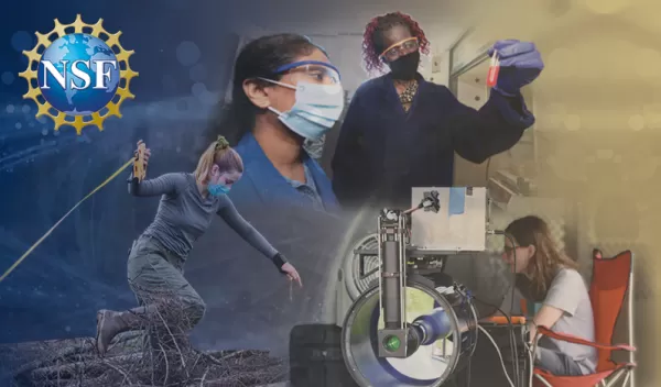 collage imagery of diverse women working in the field